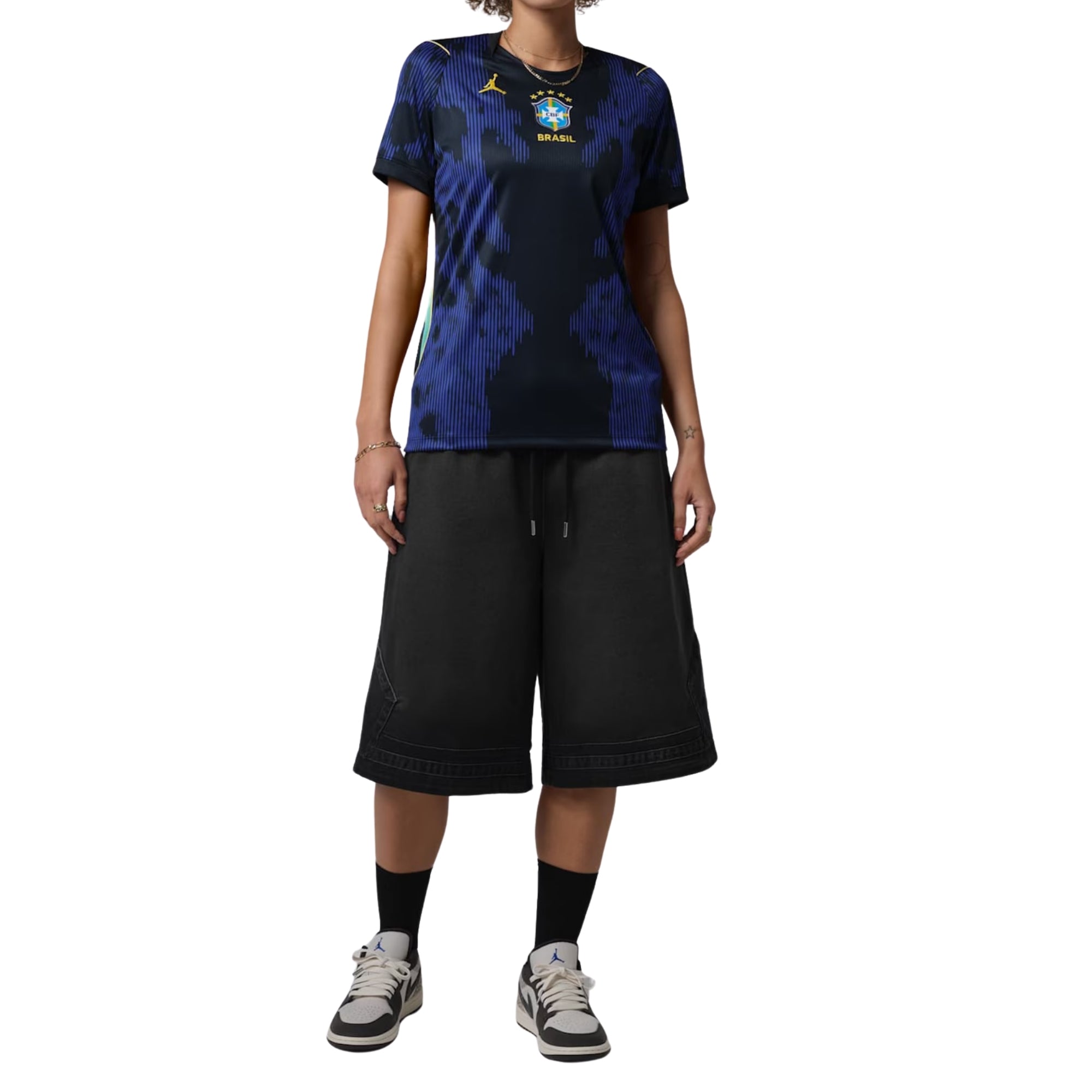 Camisa Brasil Reserva Azul Copa 2026 Torcedor - Feminino